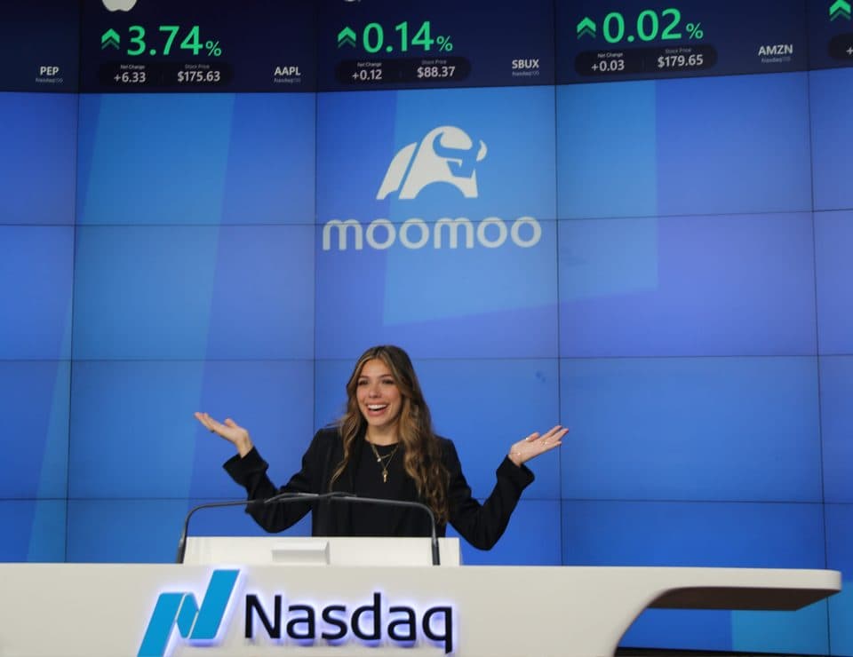 Taylor Price at the Nasdaq podium